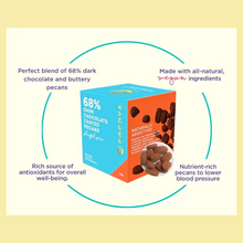 Load image into Gallery viewer, COCOVA Playful Peca 68% Dark Chocolate Coated Pecans