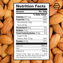 Load image into Gallery viewer, nutritional facts almond 100g