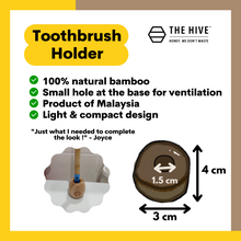 Load image into Gallery viewer, The Hive's Bamboo Toothbrush Holder