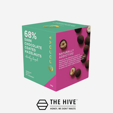 Load image into Gallery viewer, COCOVA Cheeky Hazel 68% Dark Chocolate Coated Hazelnuts
