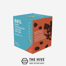 Load image into Gallery viewer, COCOVA Playful Peca 68% Dark Chocolate Coated Pecans
