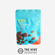 Load image into Gallery viewer, COCOVA Playful Peca 68% Dark Chocolate Coated Pecans
