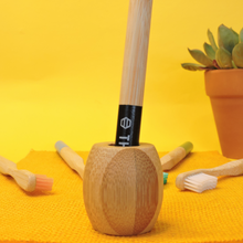 Load image into Gallery viewer, The Hive&#39;s Bamboo Toothbrush Holder - Thehivebulkfoods
